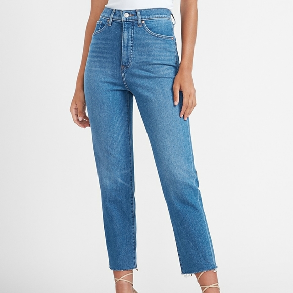 mom jeans raw hem